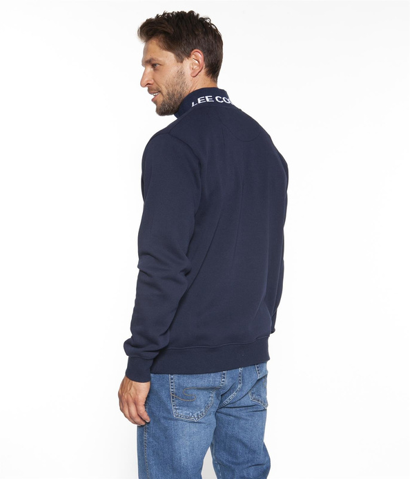 Bluza męska ze stójką i zapięciem pod szyją EMILIO 9295 DRESS BLUE