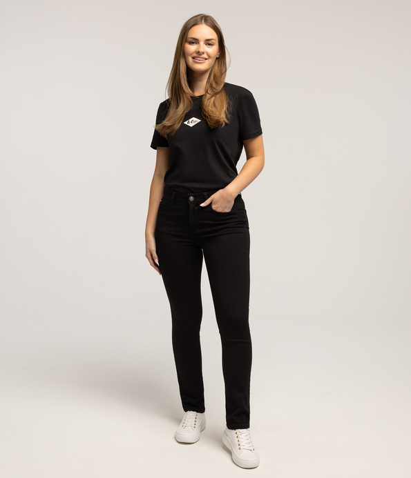 Jeansy damskie slim LC135 8151 BLACK