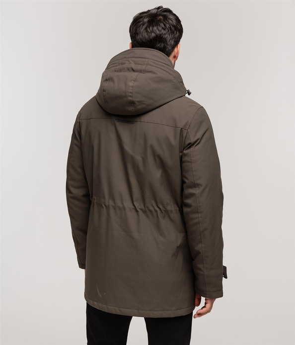 Płaszcz z kapturem i podpinką APOLLO 3808 KHAKI