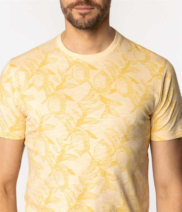 T-shirt męski z nadrukiem LEMON 3170 APRICOT GELATO