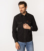 Denimowa koszula męska IRUN 5025 BLACK