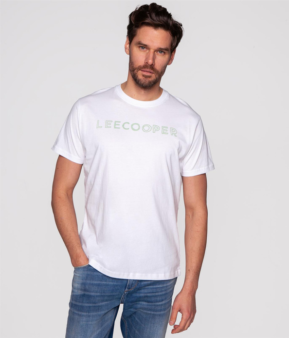 T-shirt z napisami ECO1 4040 WHITE