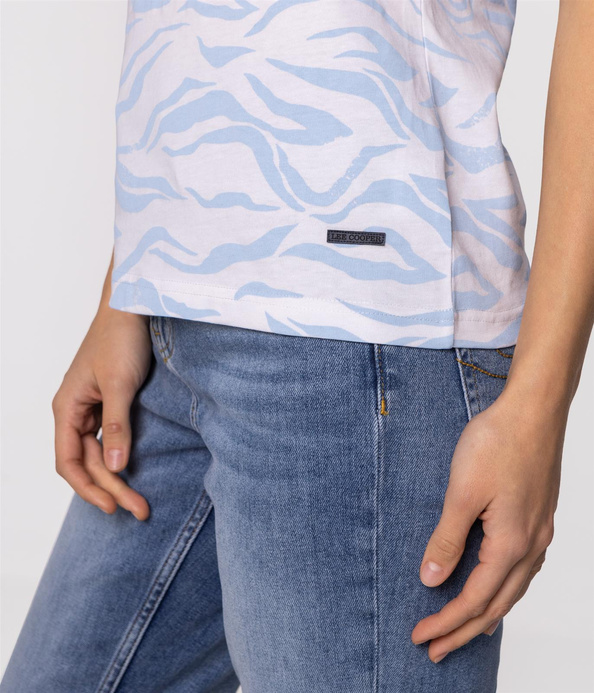 T-shirt z nadrukiem ZAHRA 4910 WHITE