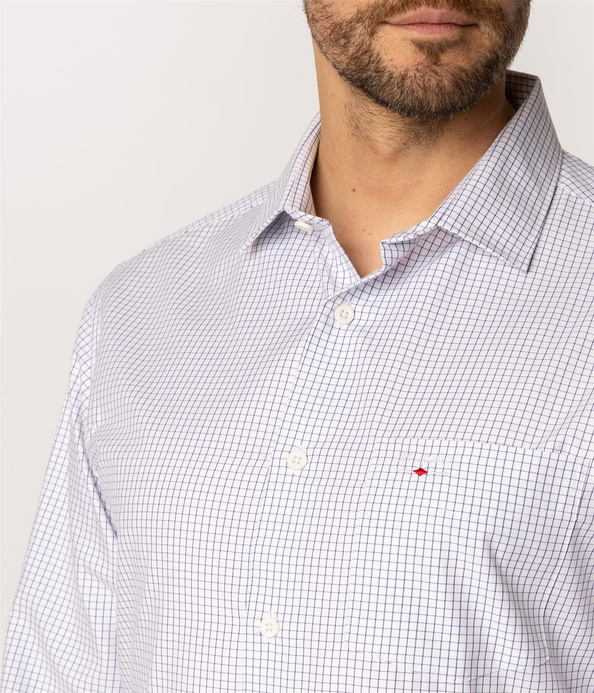 Koszula męska slim z długim rękawem WINDSOR KL31 WHITE