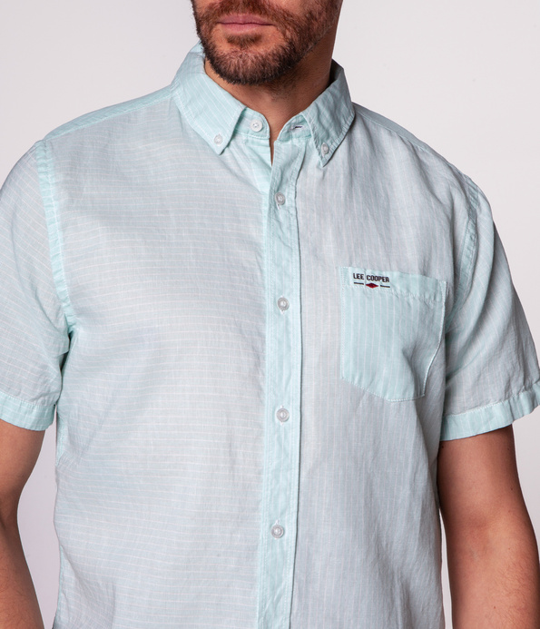 Koszula męska regular w drobne paski CEDMON2 8009 SPRAY