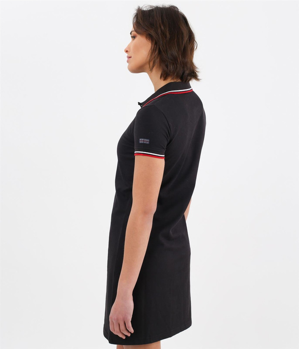 Sukienka z kołnierzykiem LAURA 9980 BLACK