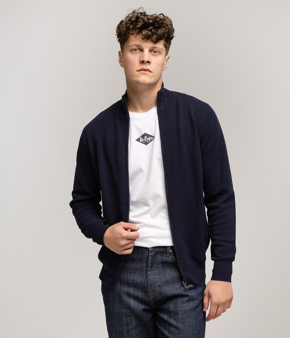 Rozpinany sweter RABI COTTON NAVY