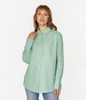Lniana koszula damska regular z długim rękawem LINA 2020 CAMEO GREEN