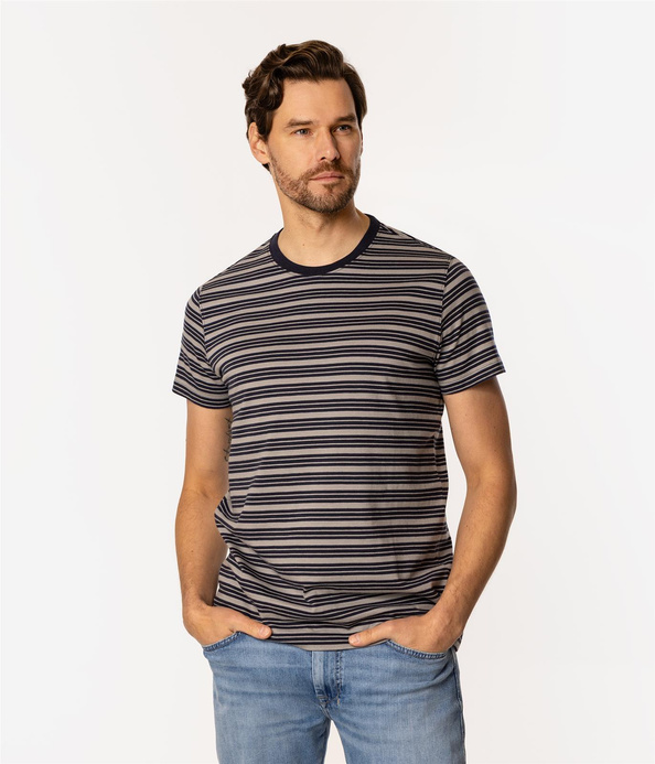 T-shirt męski w paski STRIPES2 4180 GREY