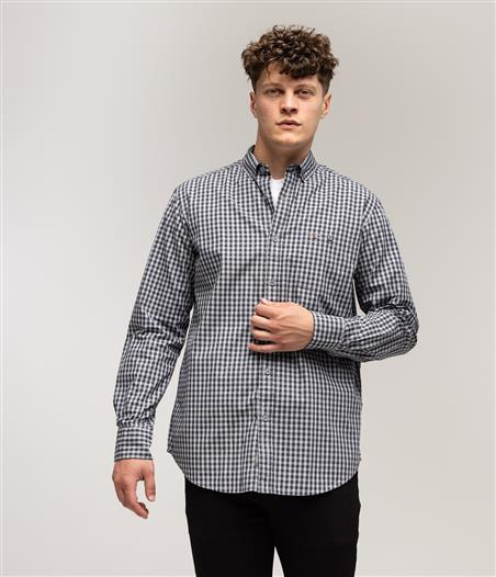 Koszula męska comfort z długim rękawem NEW TENBY 39ZK GREY