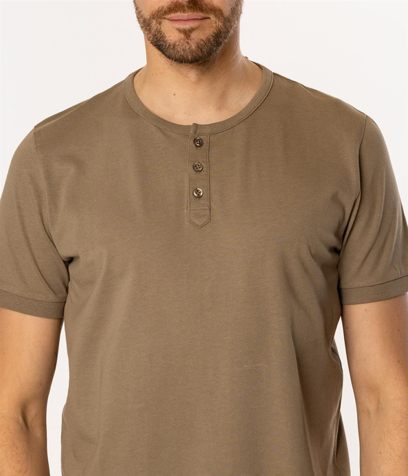 T-shirt męski HENLEY 1160 COVERT GREEN