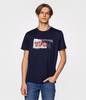 T-shirt z nadrukiem BRAND1 1010 DRESS BLUE