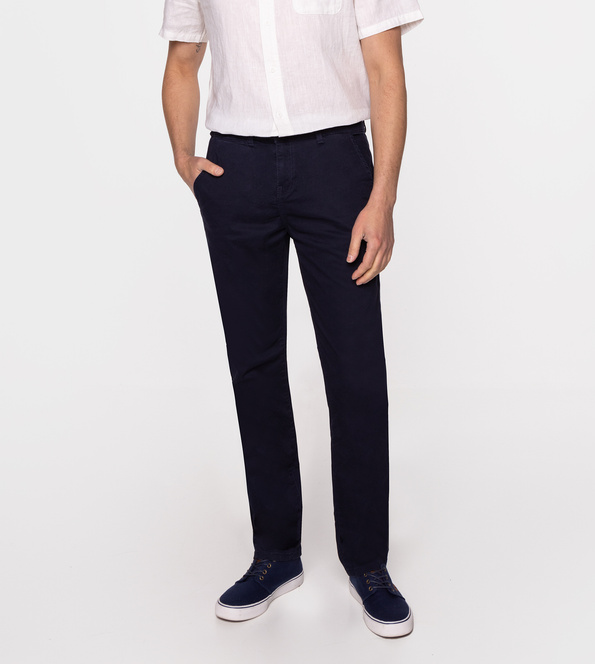 Spodnie męskie chino straight LUKAS 4026 NAVY BLAZER