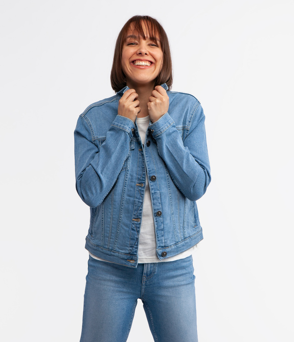 Jeansowa kurtka FABIA 1570 LIGHT BRUSHED