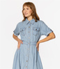 Denimowa sukienka z kołnierzykiem VITORIA 1027 DOUBLE STONE