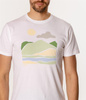 T-shirt męski z nadrukiem LANDSCAPE 1145 WHITE