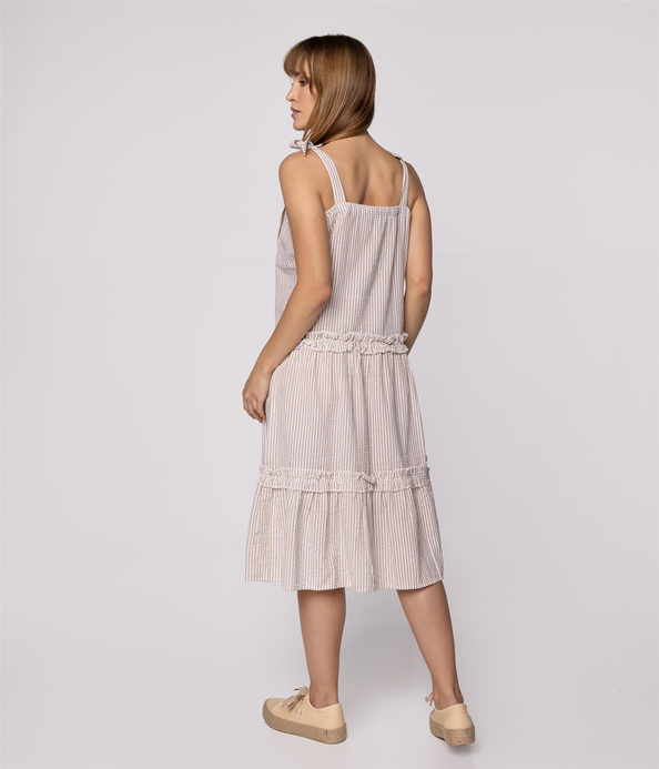 Sukienka na ramiączkach REBECA 6188 SAFARI