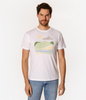 T-shirt męski z nadrukiem LANDSCAPE 1145 WHITE