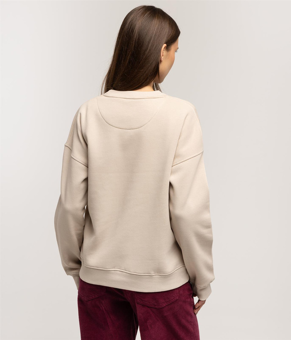 Bluza oversize z brandowanym napisem SELINA 4582 BEIGE