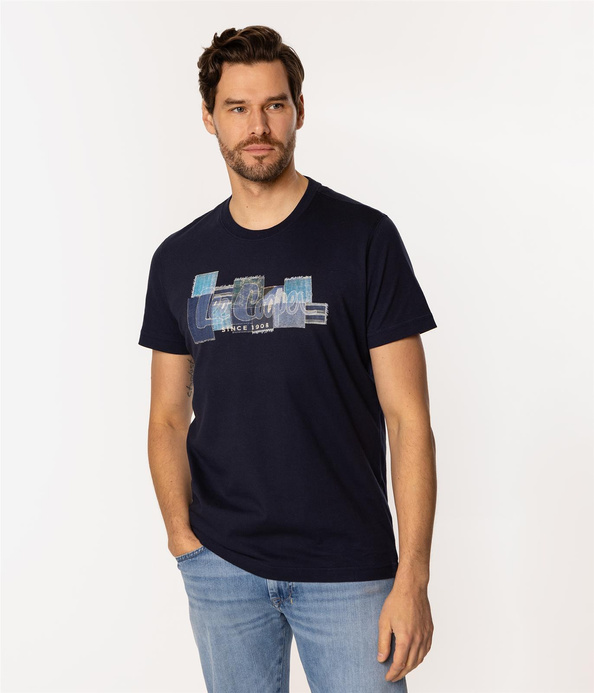 T-shirt męski z nadrukiem DENIM 1160 NAVY BLAZER