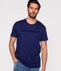 T-shirt regular z brandowanym napisem LOGO BLOCK 3933 MEDIEVAL BLUE