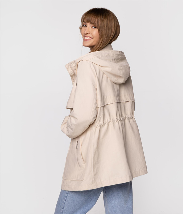 Przejściowa parka z kapturem VIOLA 6700 BEIGE