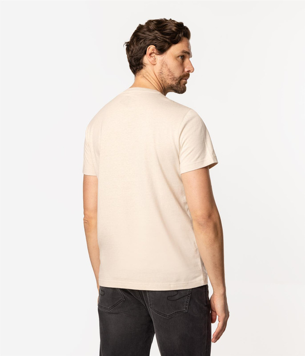 T-shirt męski z lnem OSLO 8515 ANCIENT SCROLL