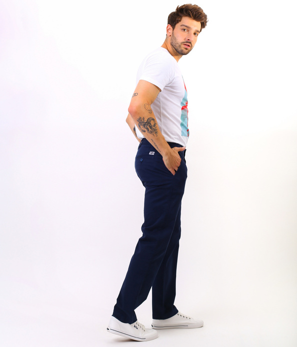 Niedenimowe spodnie męskie GALATA 4023 NAVY BLAZER