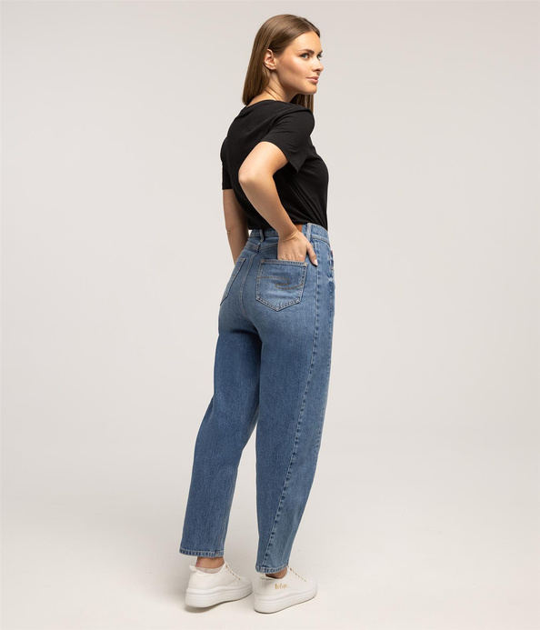 Jeansy damskie barrel CABRA 3122 LIGHT WASH