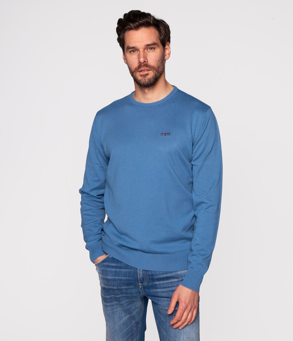 Sweter męski z bawełny organicznej ANDY ORGANIC BLUE SHADOW