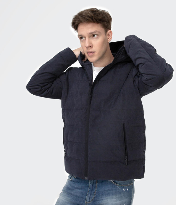 Pikowana kurtka z kapturem FRISS 5600 NAVY