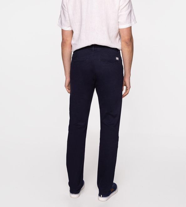 Spodnie męskie chino straight LUKAS 4026 NAVY BLAZER