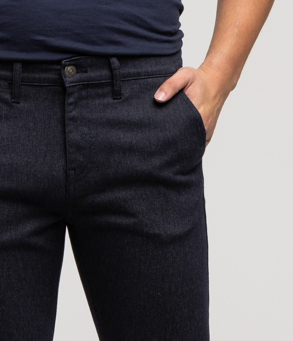 Spodnie męskie chino straight LUKAS 8013 NAVY