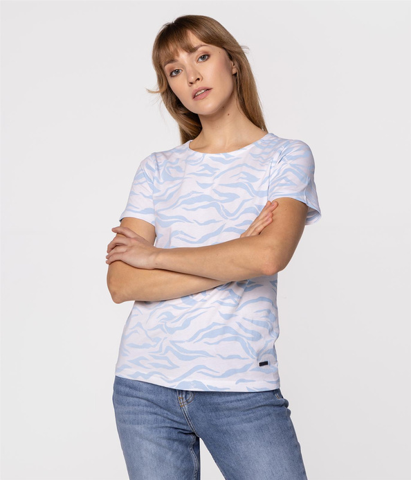 T-shirt z nadrukiem ZAHRA 4910 WHITE