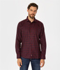 Koszula meska slim w kratę WINDSOR 18KZ DARK RED