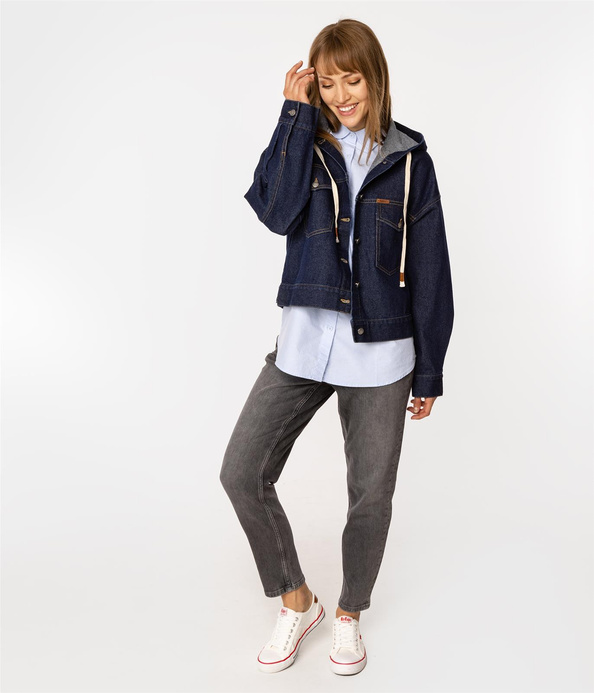 Kurtka jeansowa oversize MAGA 0002 DARK USED