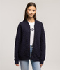 Pikowana bluza rozpinana ze stójką RENA 9881 NAVY BLAZER
