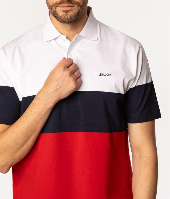 Koszulka polo męska w paski TRITON 5007 RED