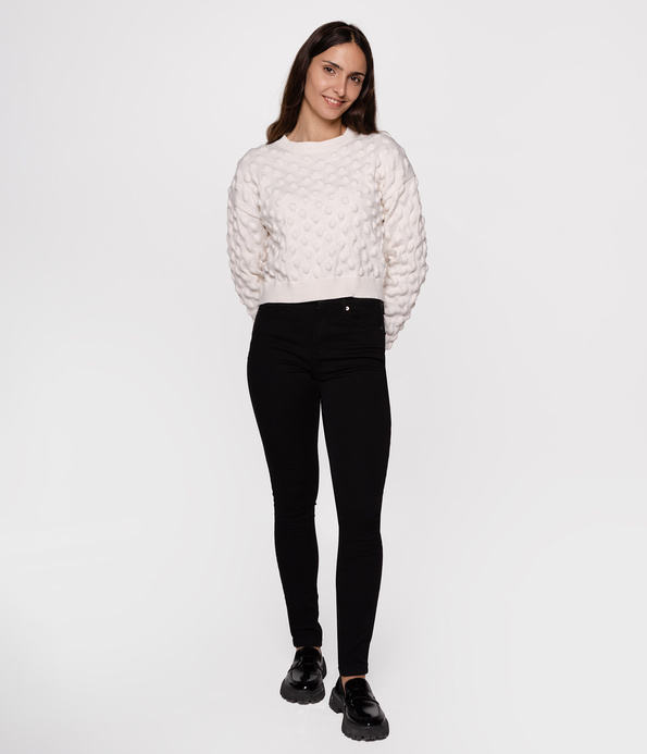 Jeansy damskie skinny SCARLET 8151 BLACK BLACK