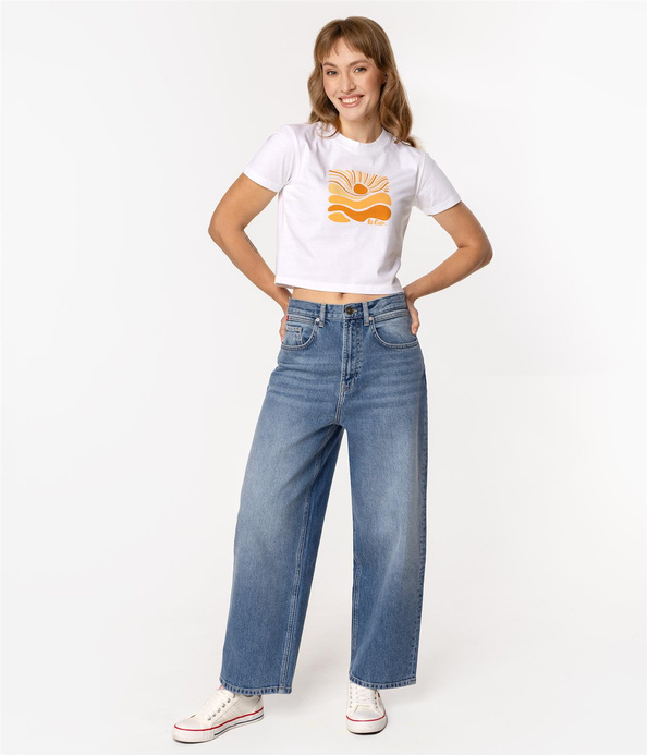 Jeansy damskie balloon CERES 3122 LIGHT WASH