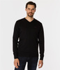 Sweter męski z bawełny organicznej ADAM ORGANIC BLACK