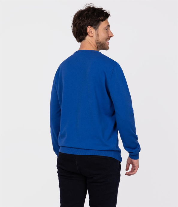 Sweter męski z bawełny organicznej ADAM ORGANIC TRUE BLUE