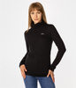 Longsleeve damski z golfem HOPE 6040 BLACK