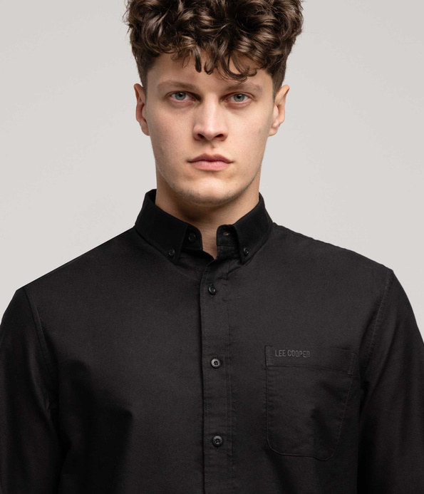 Koszula męska regular LARS OXFORD BLACK