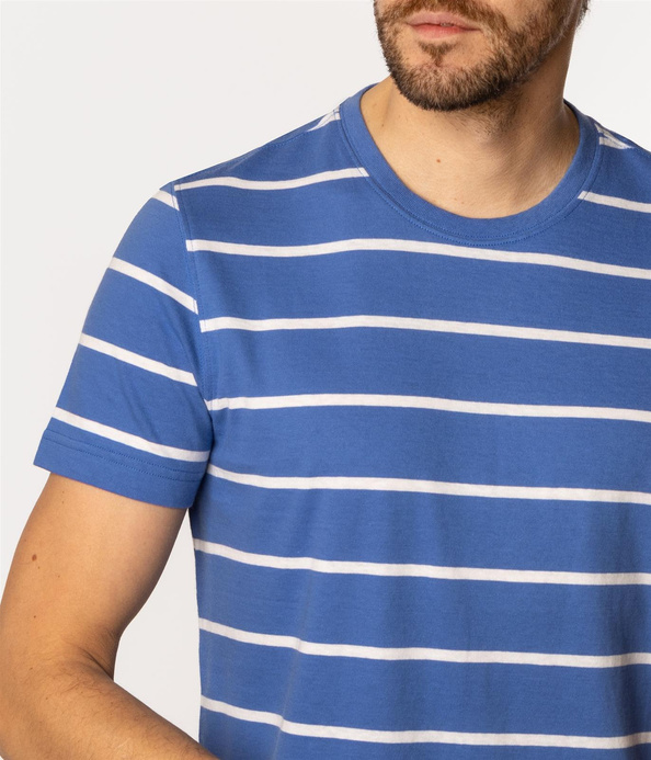 T-shirt męski w paski STRIPES1 4180 BLUE YONDER