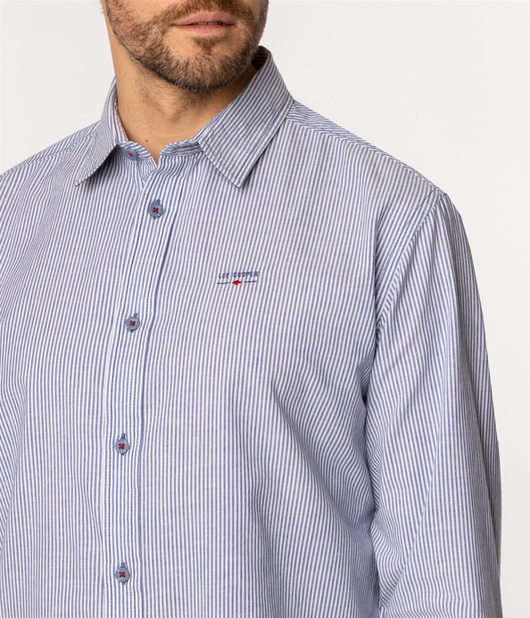 Koszula męska regular z długim rękawem REY PL46 BLUE