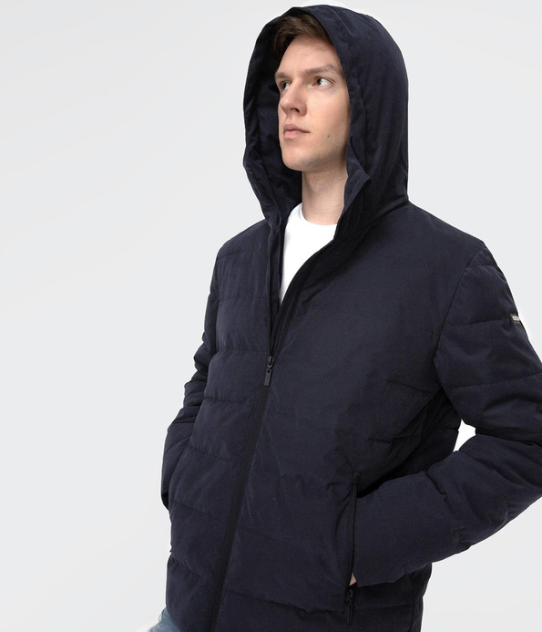 Pikowana kurtka z kapturem FRISS 5600 NAVY