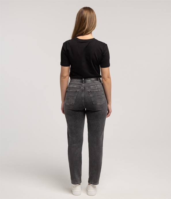 Jeansy damskie mom jeans MATEA 9840 GREY USED