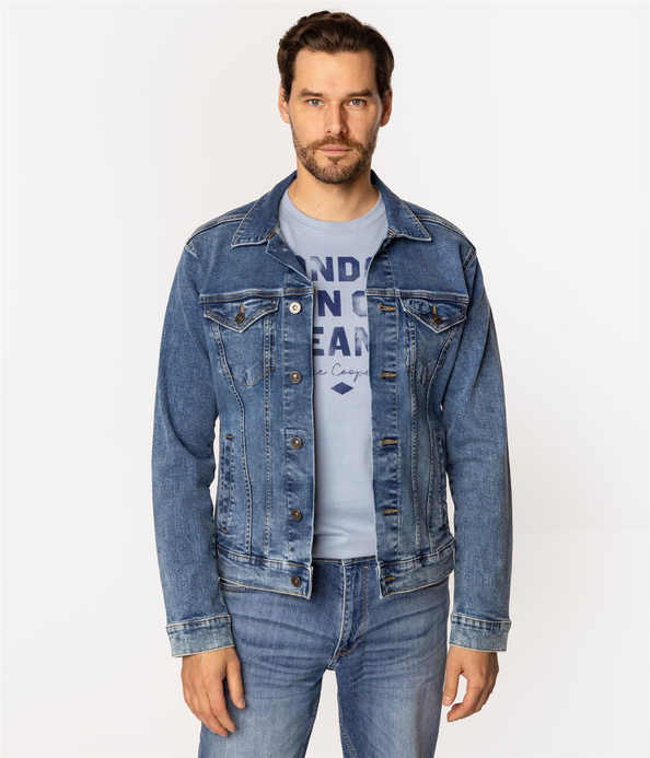 Kurtka jeansowa męska MAURO 1223 BRUSHED USED