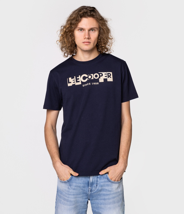 T-shirt slim LC BLOCK1 1010 NAVY